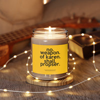 No Weapon Of Karen Shall Prosper Funny Scented Candle Home Decor, House Warming, Birthday, Graduation, Anniversary, Coworker Gift