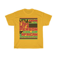 Little Known Black History Fact: I Am Not A Person Of Color And I Am African American T-Shirt