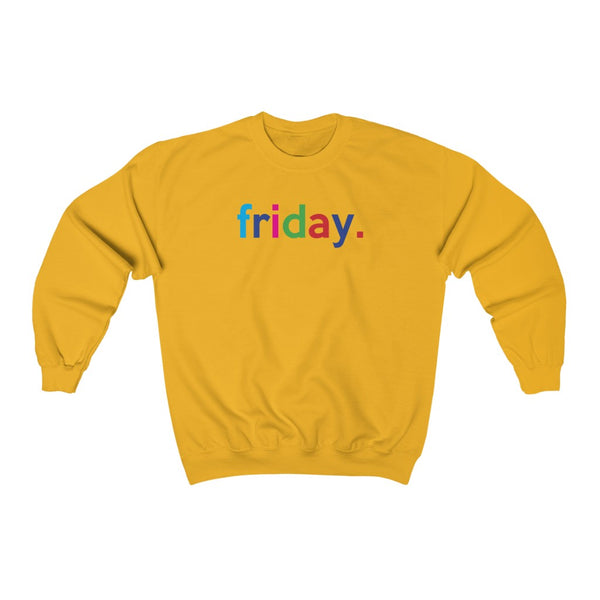 Friday Weekend College Unisex Crewneck Sweatshirt + Fall Trend + Gift For Her + Gift for Mom + Christmas Gift + Boyfriend Sweatshirt