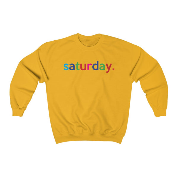 Saturday Weekend College Unisex Crewneck Sweatshirt + Fall Trend + Gift For Her + Gift for Mom + Christmas Gift + Boyfriend Sweatshirt