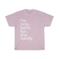 I'm Only Here For The Candy Black Shirt + Halloween Graphic Tees + Trending Now + Fall Tops for Ladies Women + Halloween Teacher Shirt