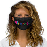 Divorced + Washable + Reusable Face Mask Cloth Cover + Graphic Quote + Logo + Made in USA + Everyday Wear Mask + Christmas Gift