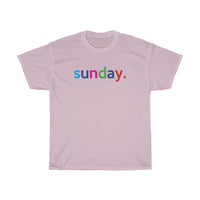 Sunday: Days of Week T-Shirt Weekend Unisex Tee