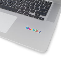 Thursday: Days Of The Week Kiss-Cut Stickers For Calendar, Notebooks, Journals, Laptops (2 x 2, 3 x 3, 4 x 4, 6 X 6 ) Transparent & White