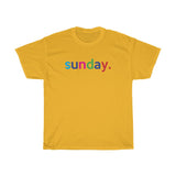 Sunday: Days of Week T-Shirt Weekend Unisex Tee