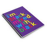 I'm Black Mixed With With Purple Writing Journal Spiral Purple Notebook (5.98 x 7.99)