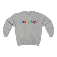 Thursday Weekend College Unisex Crewneck Sweatshirt + Fall + Gift For Her + Gift for Mom + Christmas Birthday Gift + Boyfriend Sweatshirt