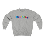 Thursday Weekend College Unisex Crewneck Sweatshirt + Fall + Gift For Her + Gift for Mom + Christmas Birthday Gift + Boyfriend Sweatshirt