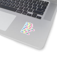 Days Of The Week Kiss-Cut Stickers For Calendar, Notebooks, Journals, Laptops (2 x 2, 3 x 3, 4 x 4, 6 X 6 ) Transparent & White