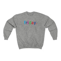 Friday Weekend College Unisex Crewneck Sweatshirt + Fall Trend + Gift For Her + Gift for Mom + Christmas Gift + Boyfriend Sweatshirt