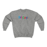 Friday Weekend College Unisex Crewneck Sweatshirt + Fall Trend + Gift For Her + Gift for Mom + Christmas Gift + Boyfriend Sweatshirt