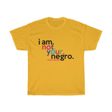 I Am Not Your Negro T-Shirt + James Baldwin Tee + Civil Rights Clothing + Protest Shirt + Hebrew + Fight The Power Shirt + Black Lettering