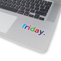 Friday: Days Of The Week Kiss-Cut Stickers For Calendar, Notebooks, Journals, Laptops (2 x 2, 3 x 3, 4 x 4, 6 X 6 ) Transparent & White