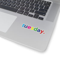 Tuesday: Days Of The Week Kiss-Cut Stickers For Calendar, Notebooks, Journals, Laptops (2 x 2, 3 x 3, 4 x 4, 6 X 6 ) Transparent & White