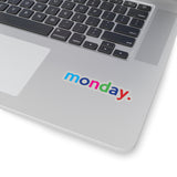 Monday: Days Of The Week Kiss-Cut Stickers For Calendar, Notebooks, Journals, Laptops (2 x 2, 3 x 3, 4 x 4, 6 X 6 ) Transparent & White