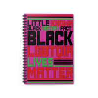 Little Known Black History Fact: Black LGBTQIA Lives Matter Writing Journal Spiral Notebook (5.98 x 7.99) Juneteenth