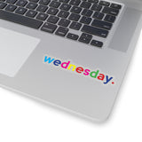 Wednesday: Days Of The Week Kiss-Cut Stickers For Calendar, Notebooks, Journals, Laptops (2 x 2, 3 x 3, 4 x 4, 6 X 6 ) Transparent & White