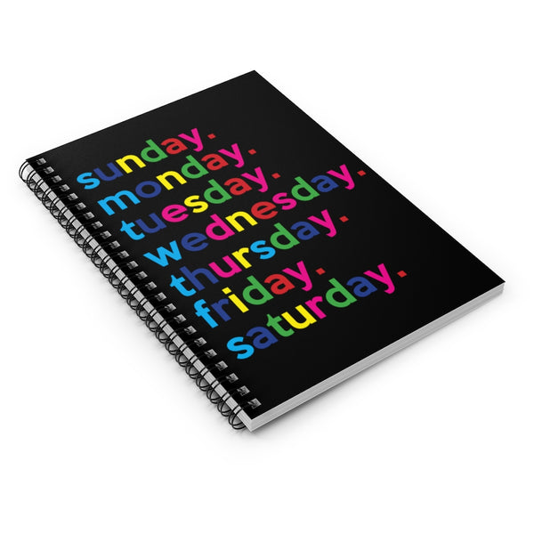 Monday Tuesday Wednesday Thursday Friday Saturday Sunday celebrate  Notebook: A5 quad graph paper 120 pages Notebook diary journal note pad  copybook notes for positive thinking celebration