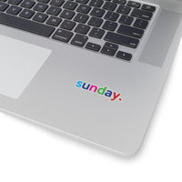 Sunday: Days Of The Week Kiss-Cut Stickers For Calendar, Notebooks, Journals, Laptops (2 x 2, 3 x 3, 4 x 4, 6 X 6 ) Transparent & White