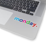 Monday: Days Of The Week Kiss-Cut Stickers For Calendar, Notebooks, Journals, Laptops (2 x 2, 3 x 3, 4 x 4, 6 X 6 ) Transparent & White